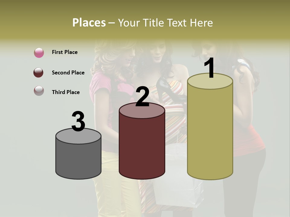 Woman Adults Bag PowerPoint Template