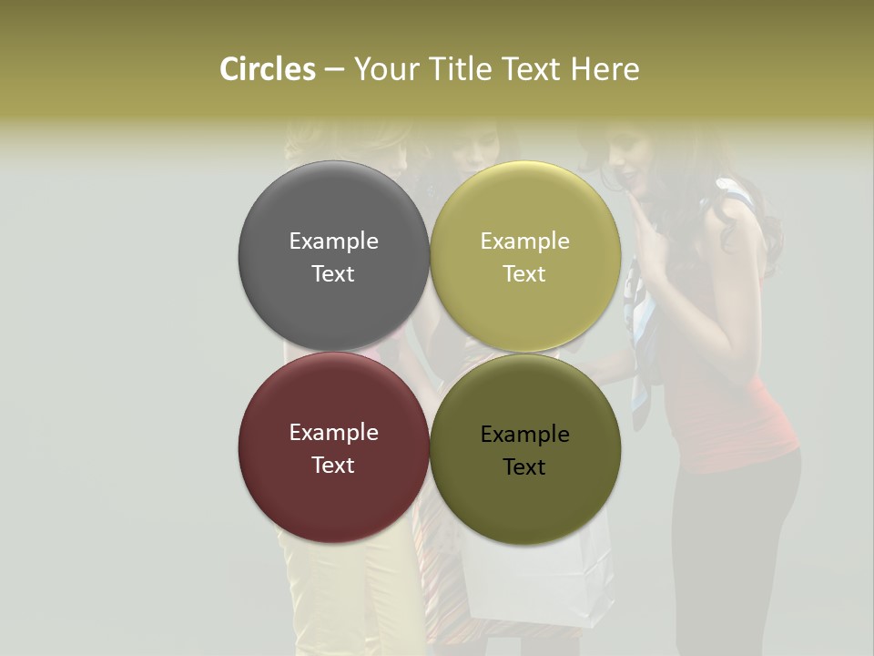 Woman Adults Bag PowerPoint Template