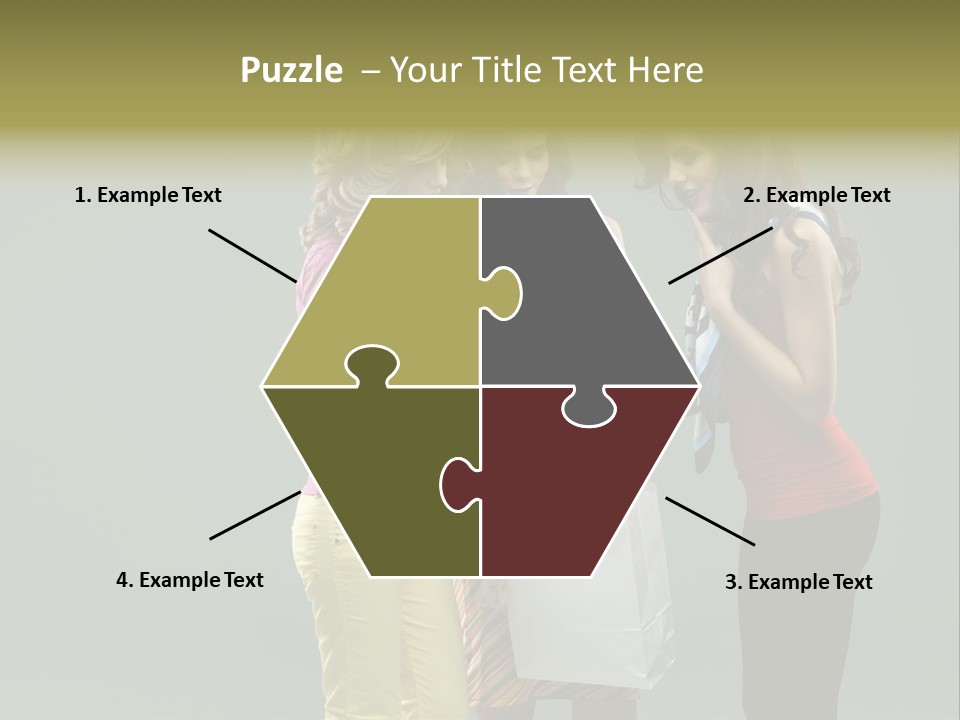 Woman Adults Bag PowerPoint Template