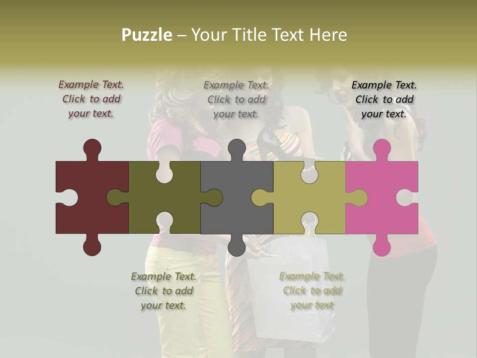 Woman Adults Bag PowerPoint Template