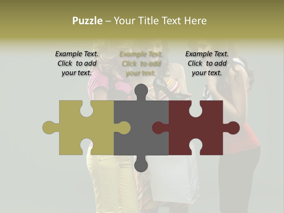 Woman Adults Bag PowerPoint Template