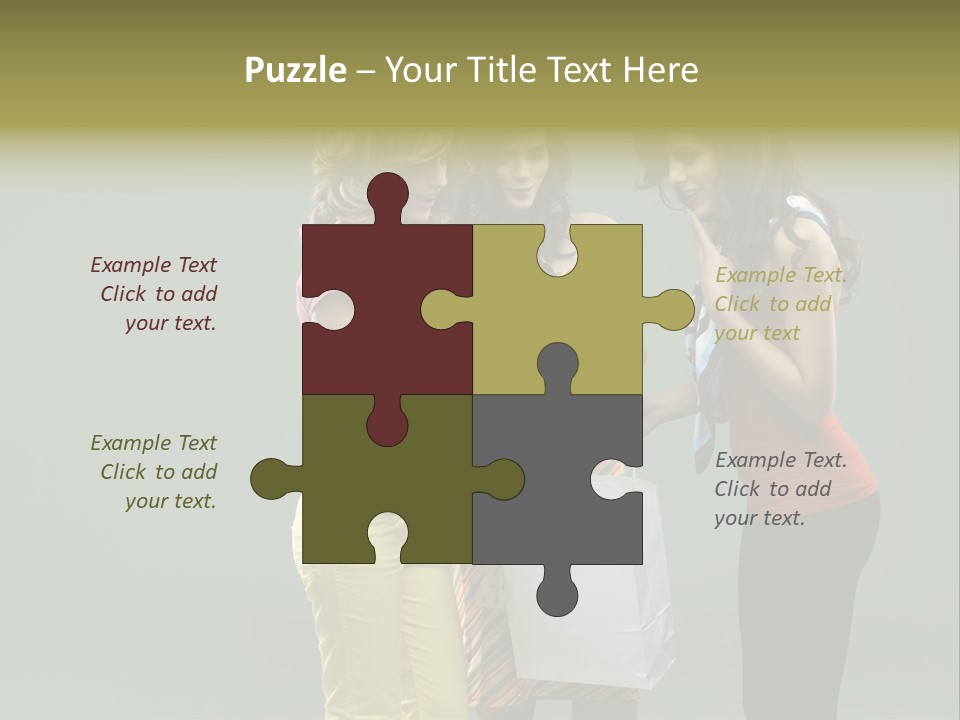 Woman Adults Bag PowerPoint Template