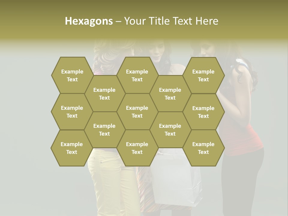 Woman Adults Bag PowerPoint Template