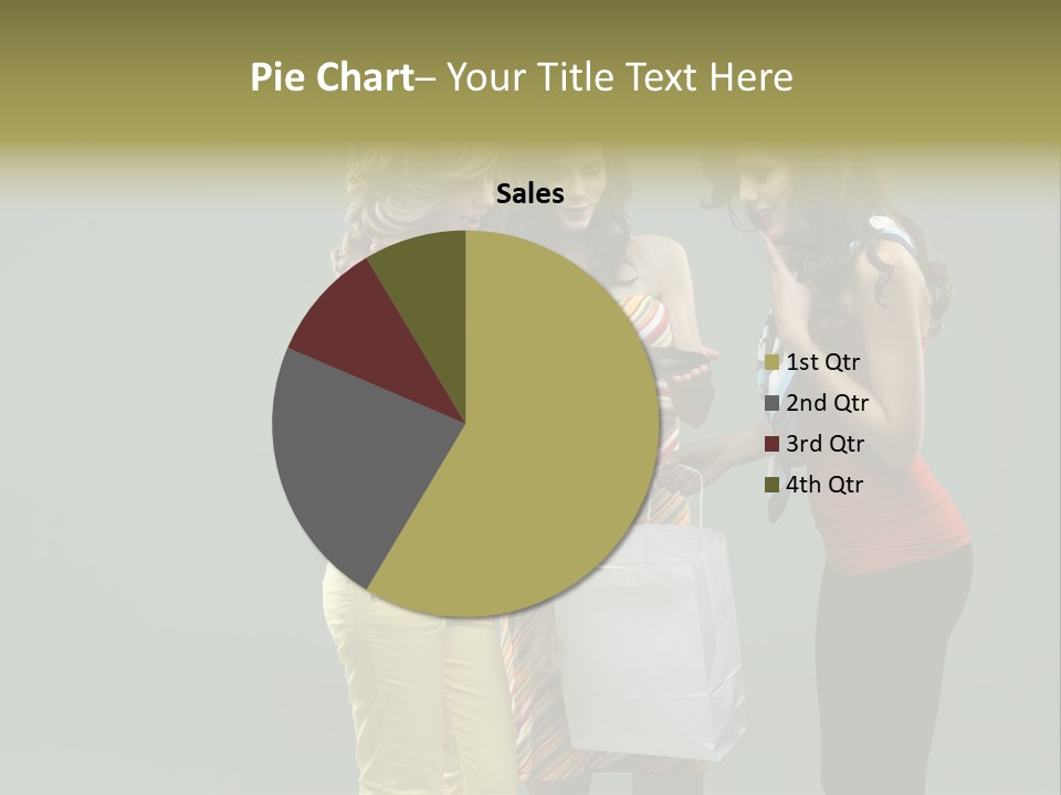 Woman Adults Bag PowerPoint Template