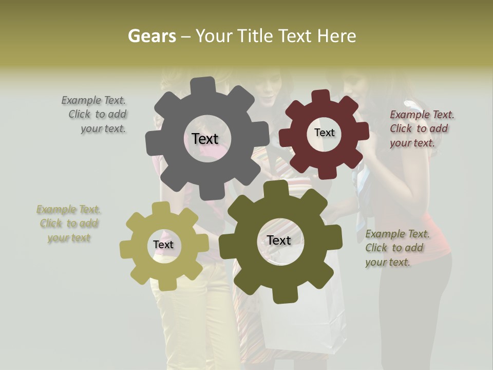 Woman Adults Bag PowerPoint Template