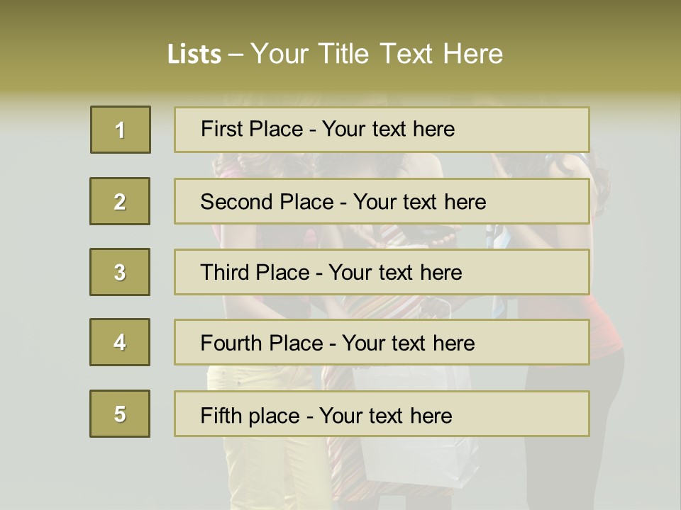 Woman Adults Bag PowerPoint Template