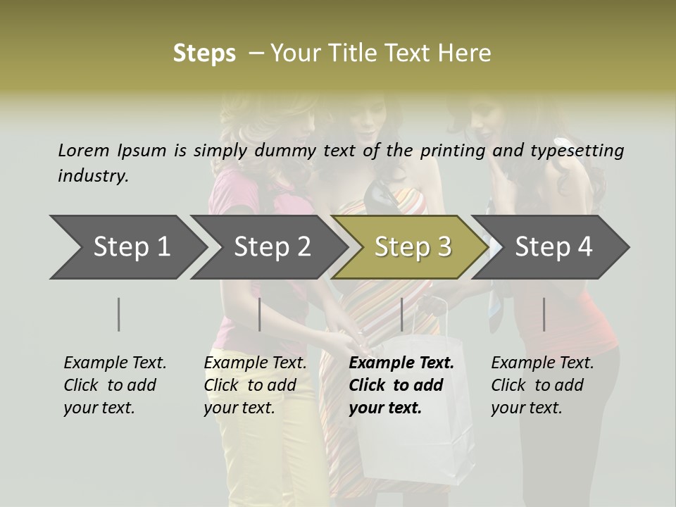 Woman Adults Bag PowerPoint Template