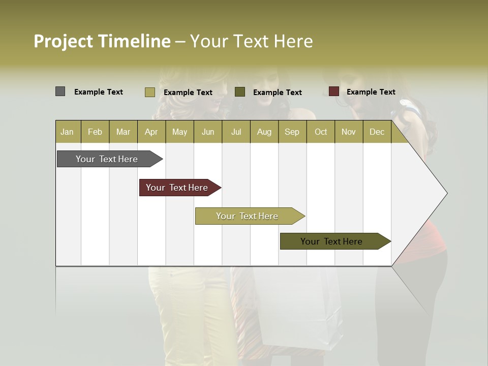 Woman Adults Bag PowerPoint Template