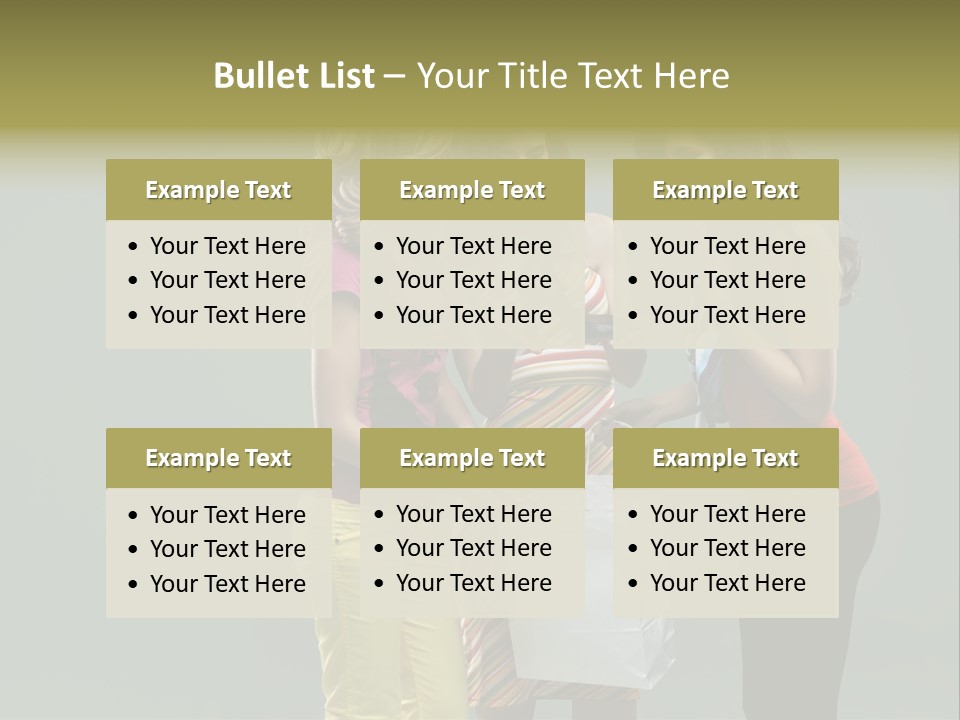 Woman Adults Bag PowerPoint Template