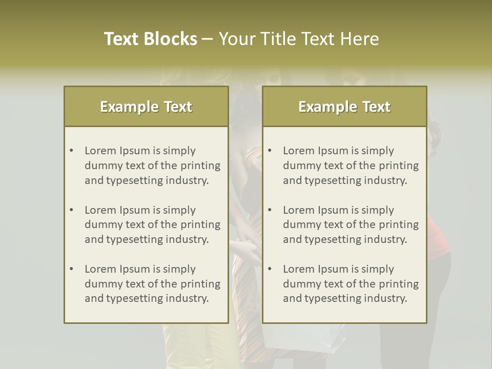 Woman Adults Bag PowerPoint Template