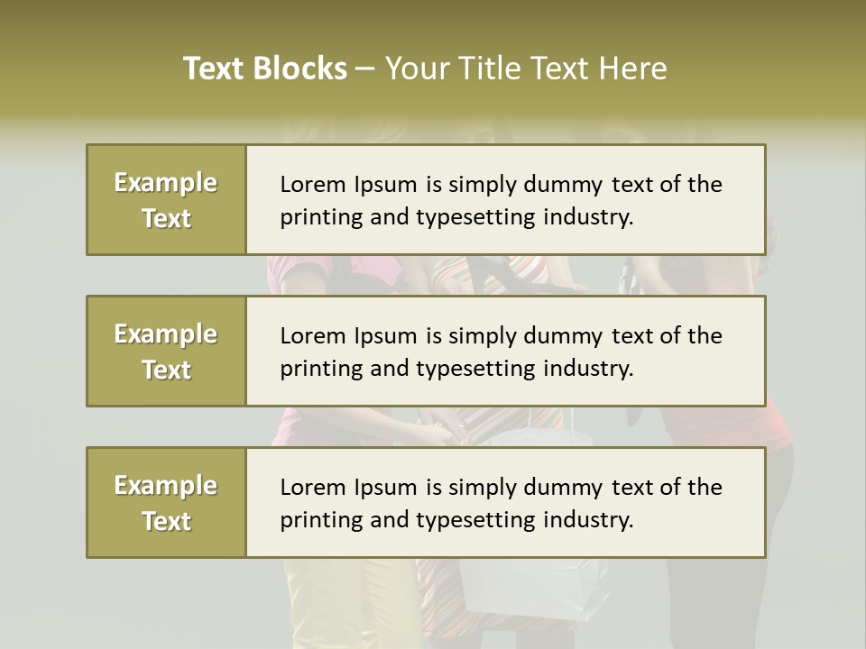 Woman Adults Bag PowerPoint Template