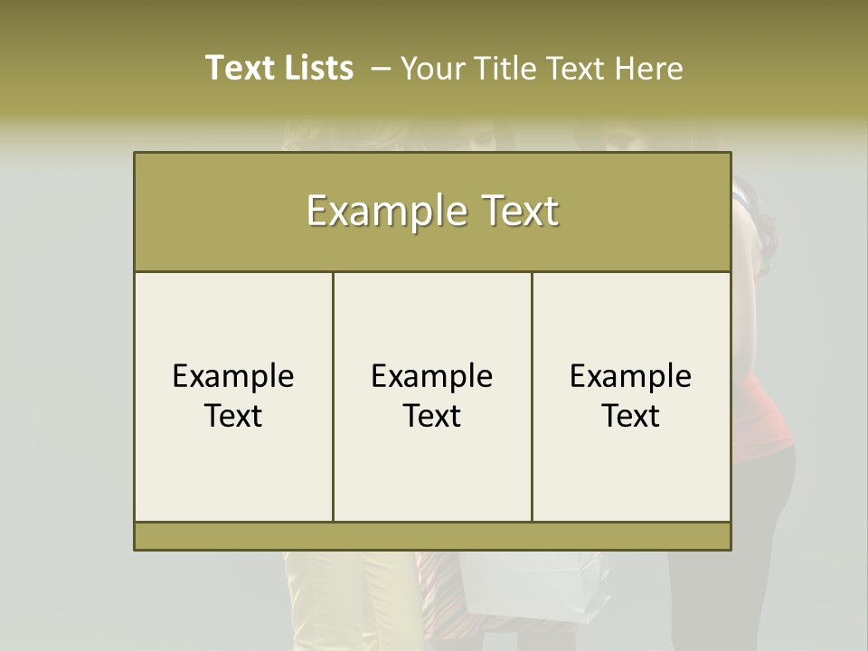 Woman Adults Bag PowerPoint Template