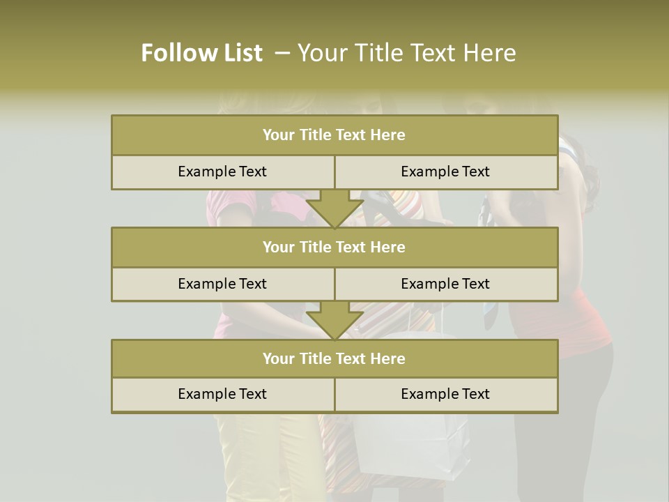 Woman Adults Bag PowerPoint Template