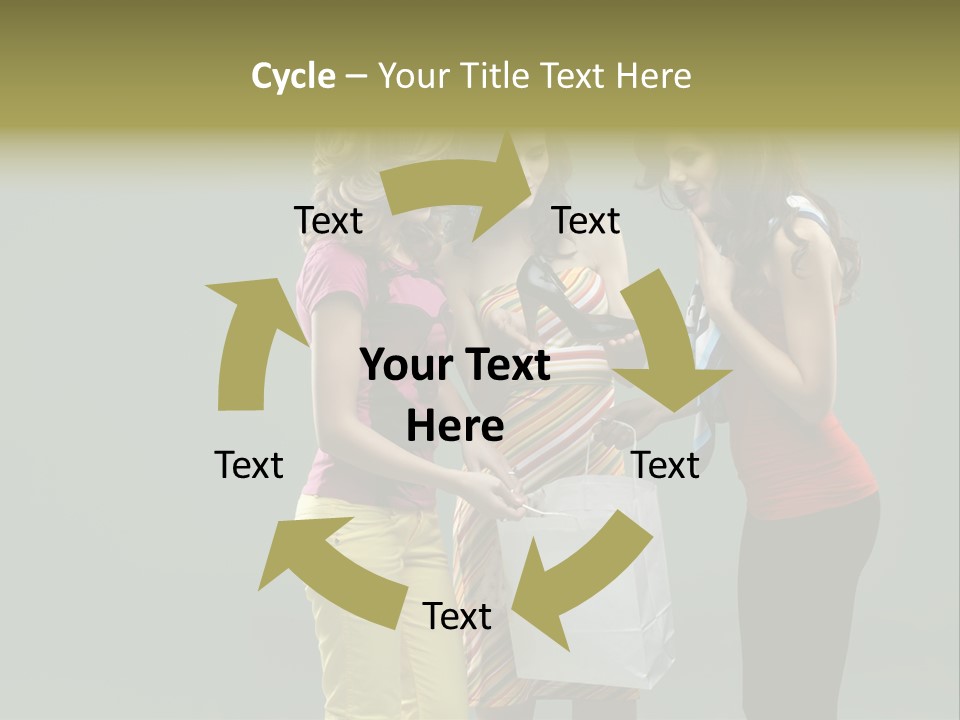 Woman Adults Bag PowerPoint Template