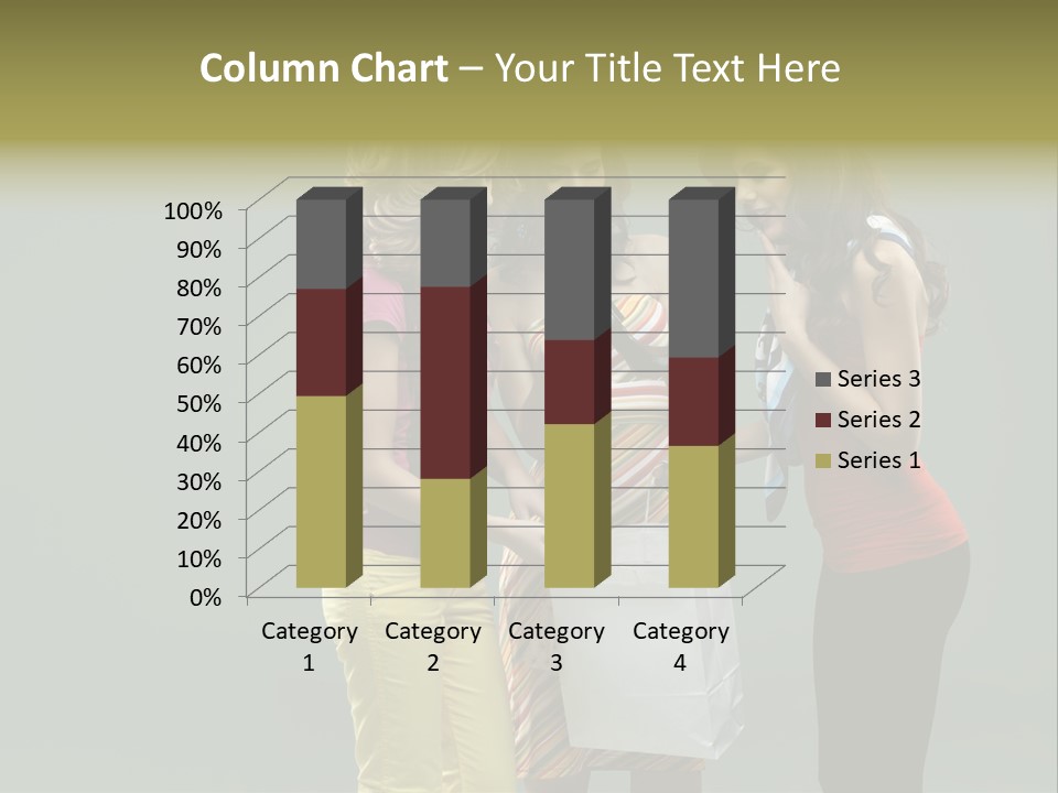 Woman Adults Bag PowerPoint Template