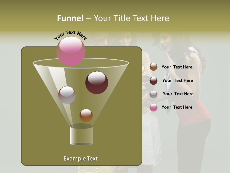 Woman Adults Bag PowerPoint Template