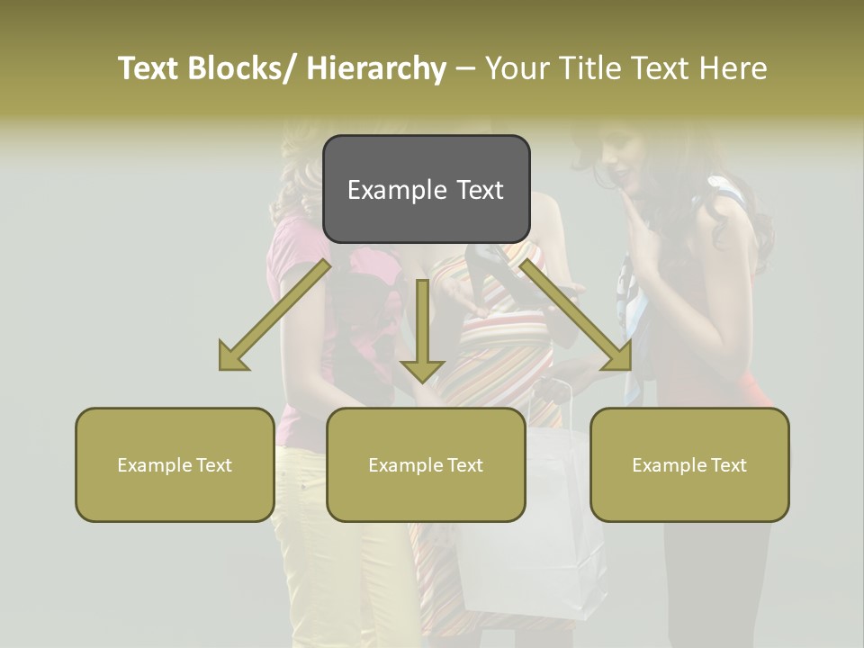 Woman Adults Bag PowerPoint Template