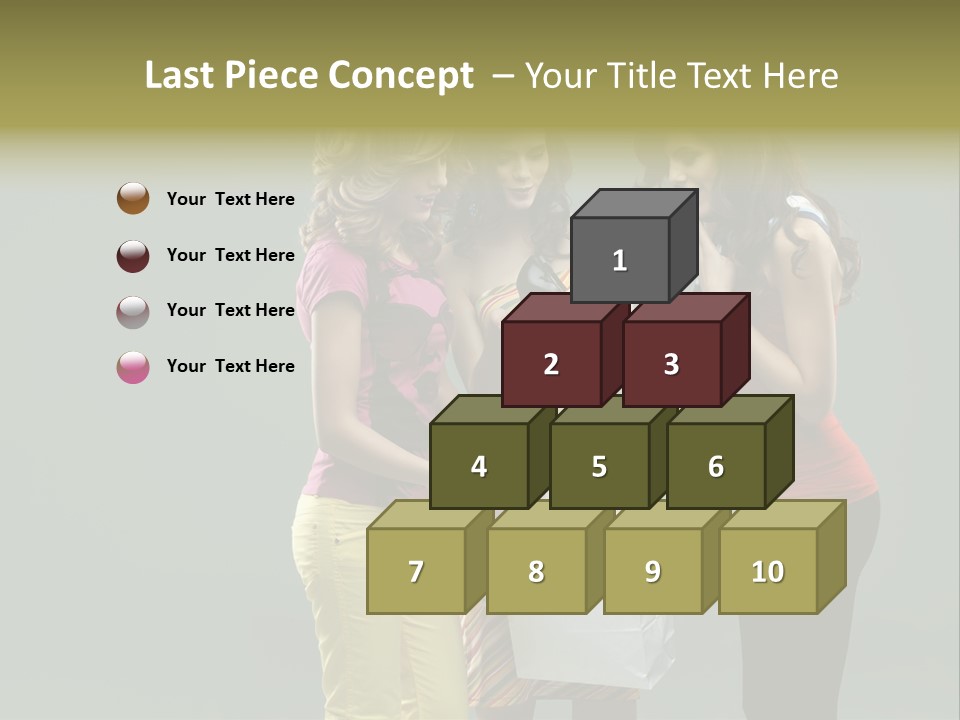 Woman Adults Bag PowerPoint Template