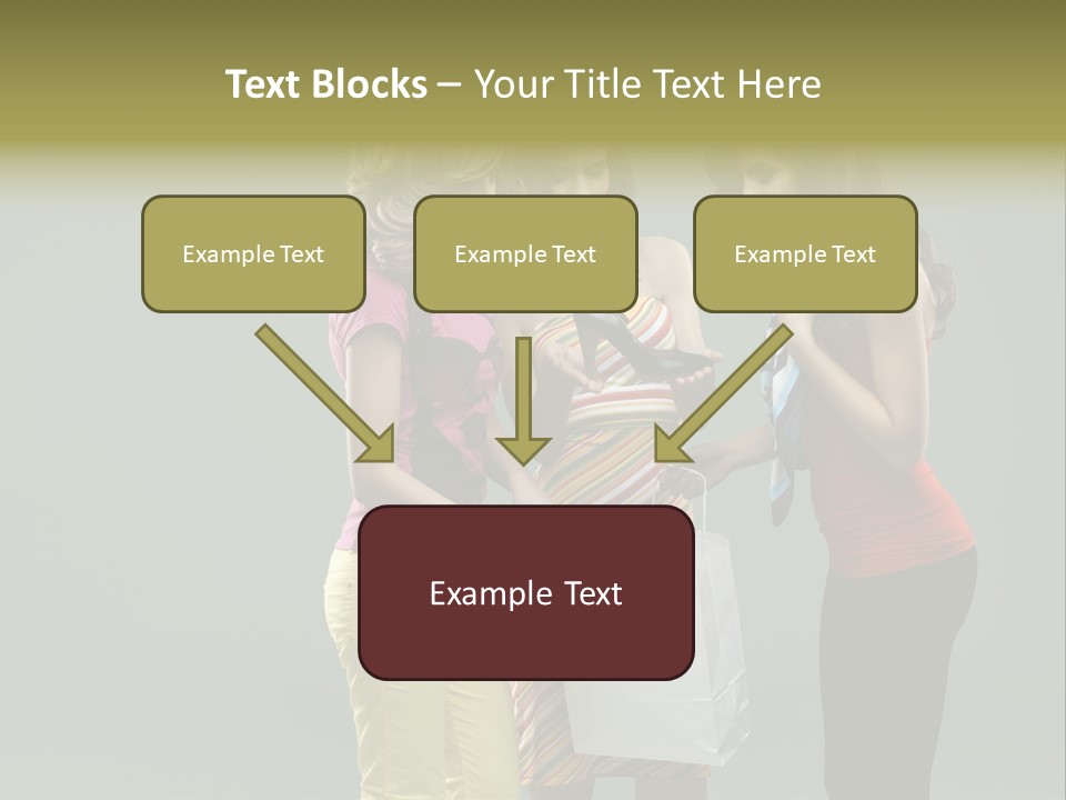 Woman Adults Bag PowerPoint Template