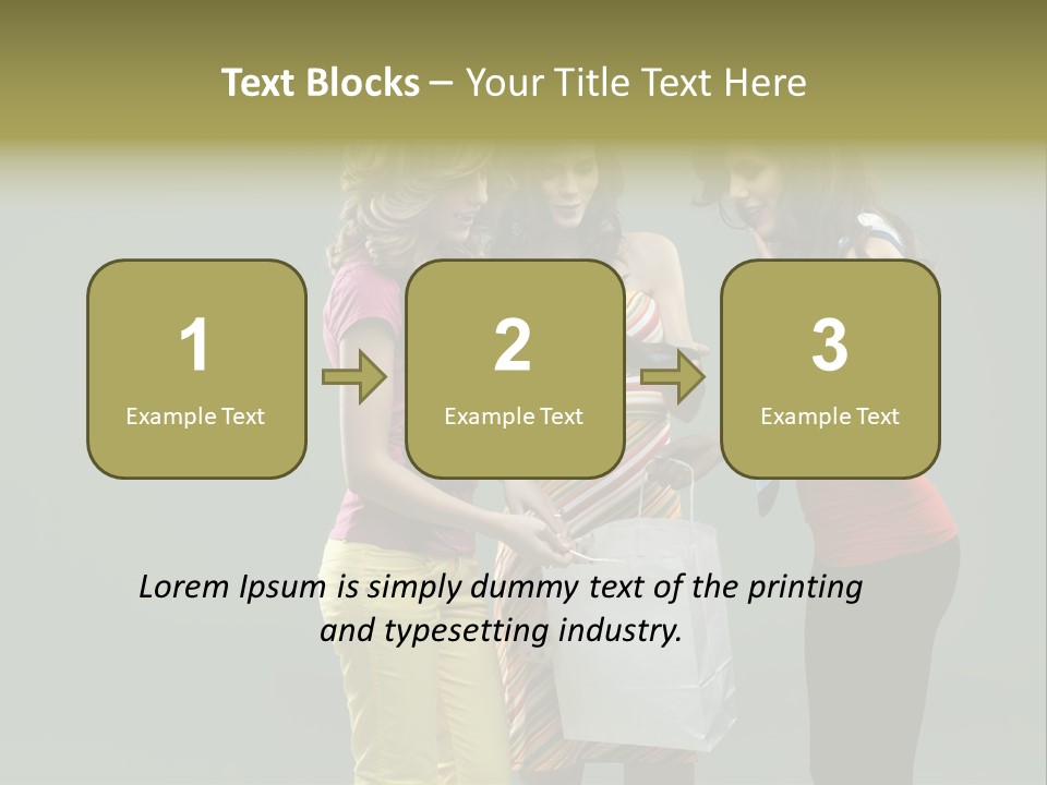 Woman Adults Bag PowerPoint Template