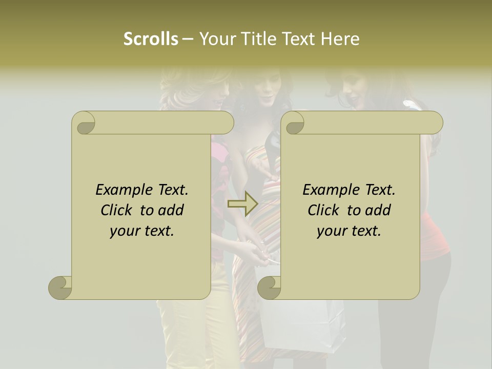 Woman Adults Bag PowerPoint Template