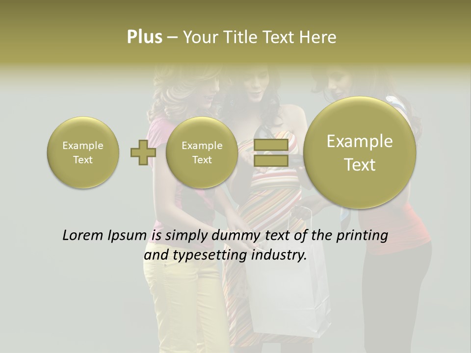 Woman Adults Bag PowerPoint Template