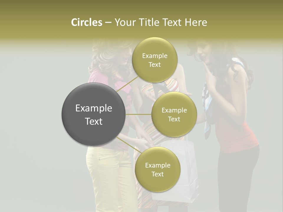 Woman Adults Bag PowerPoint Template