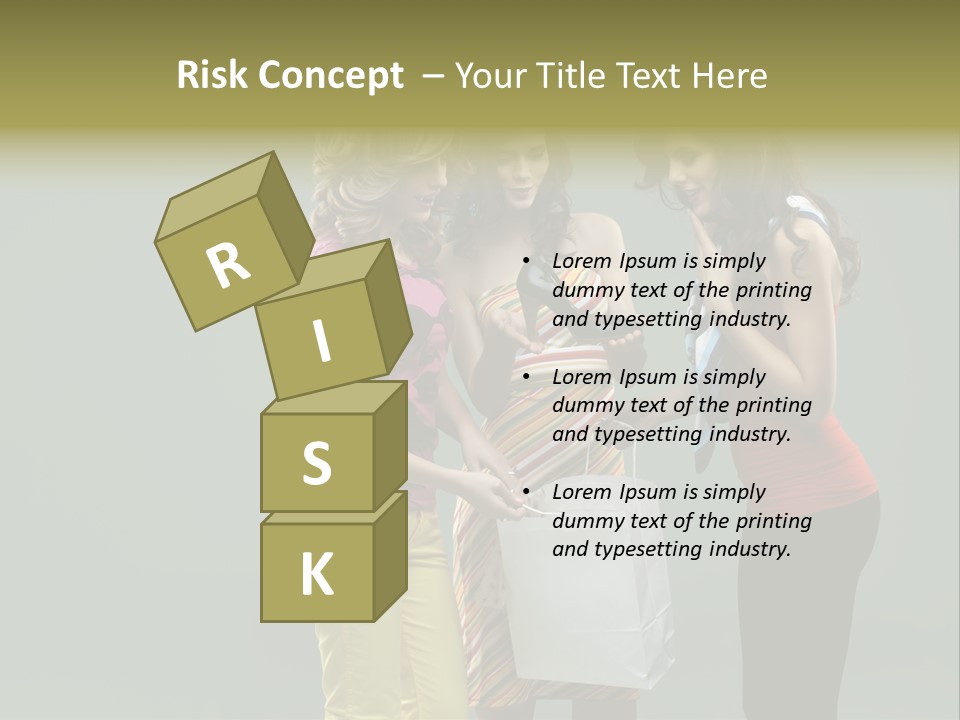 Woman Adults Bag PowerPoint Template