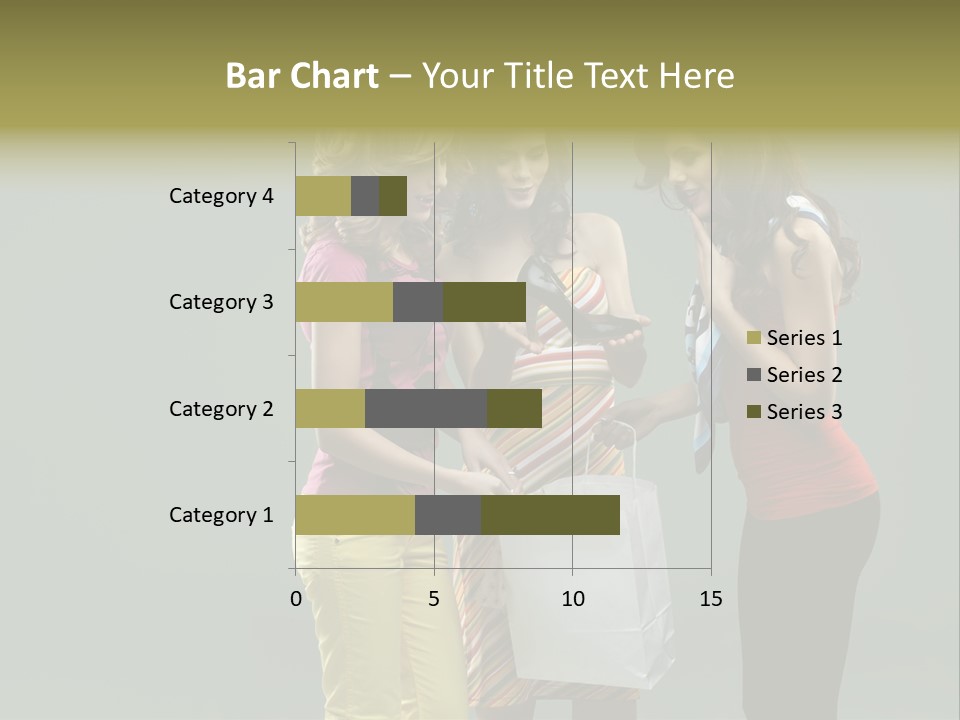 Woman Adults Bag PowerPoint Template