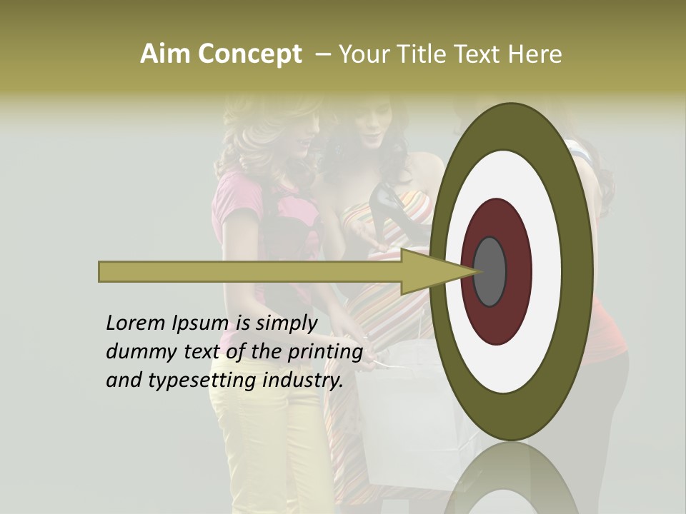 Woman Adults Bag PowerPoint Template