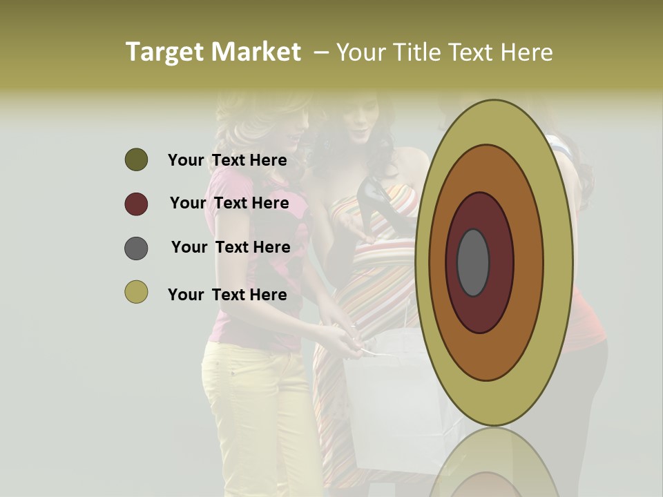 Woman Adults Bag PowerPoint Template