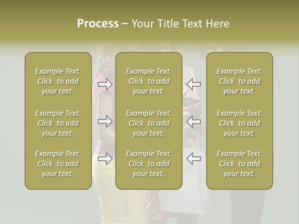 Woman Adults Bag PowerPoint Template