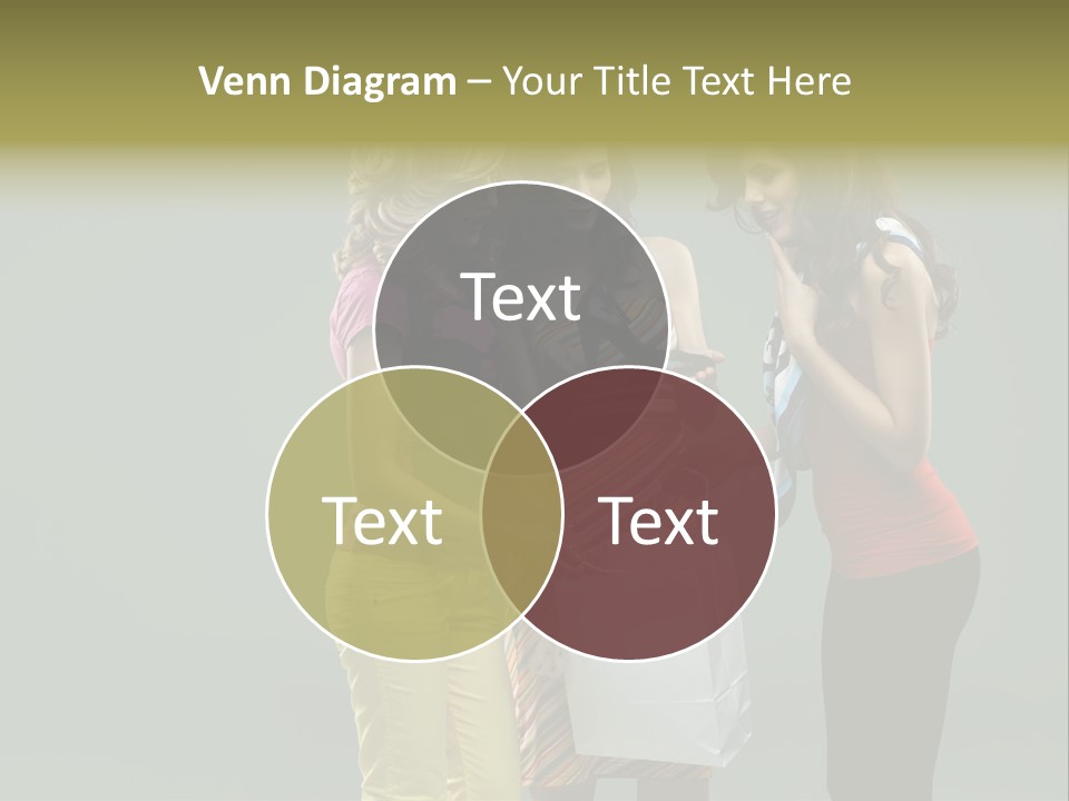 Woman Adults Bag PowerPoint Template