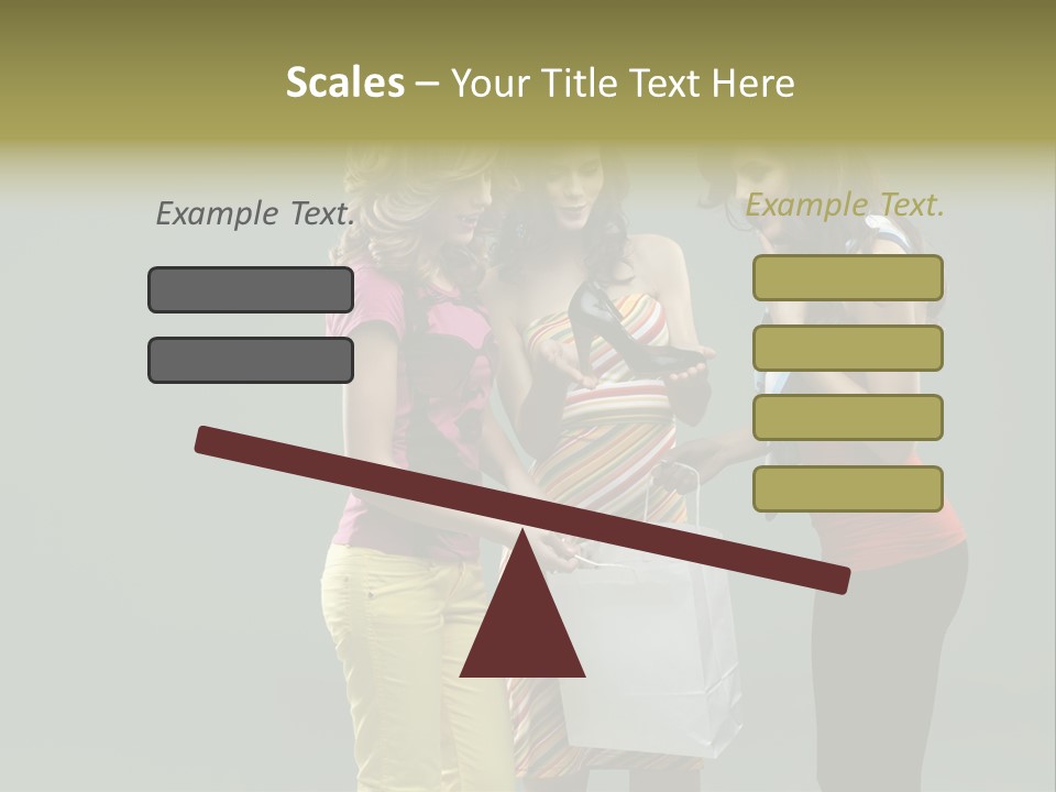 Woman Adults Bag PowerPoint Template