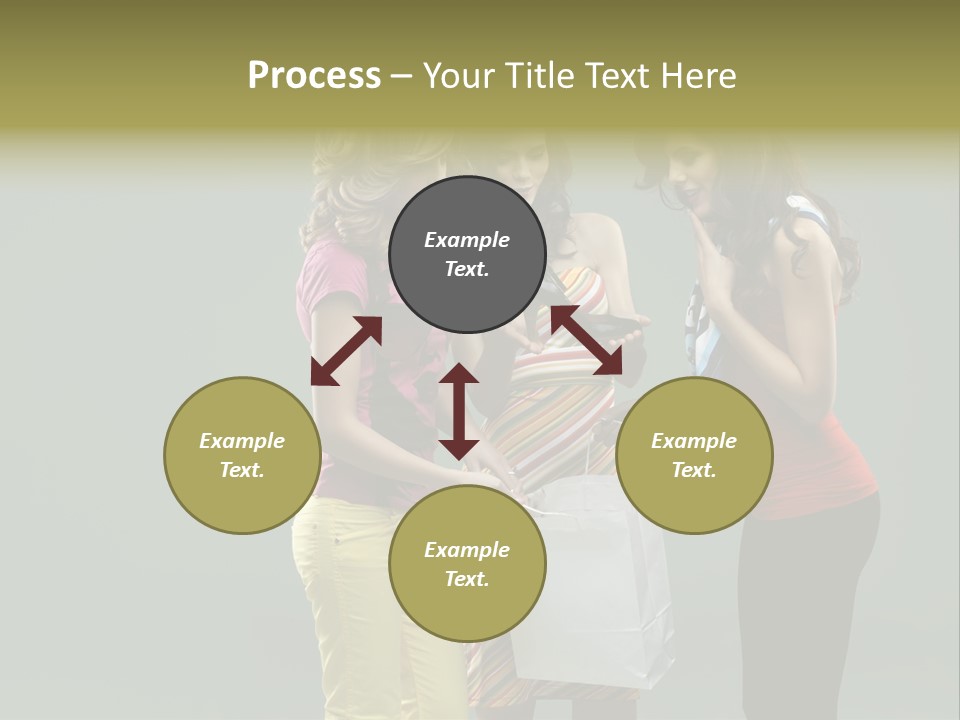 Woman Adults Bag PowerPoint Template