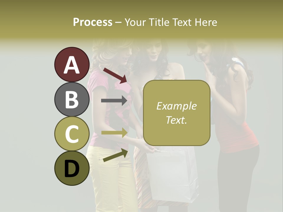 Woman Adults Bag PowerPoint Template