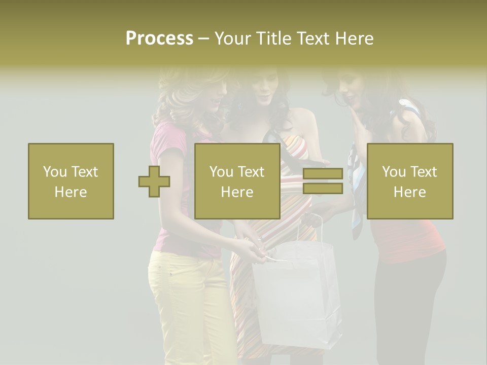 Woman Adults Bag PowerPoint Template