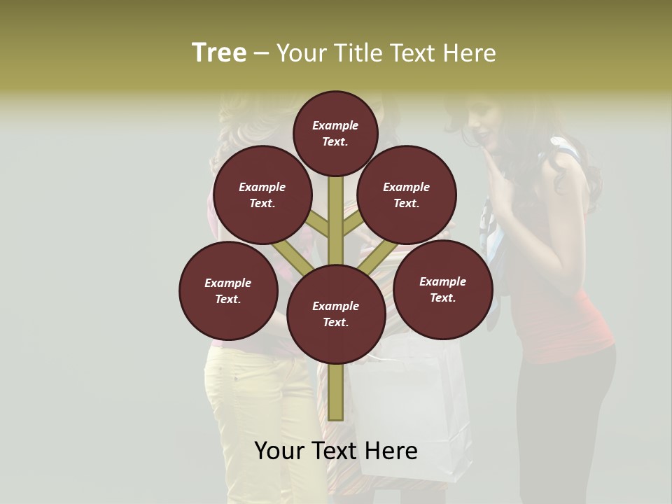 Woman Adults Bag PowerPoint Template