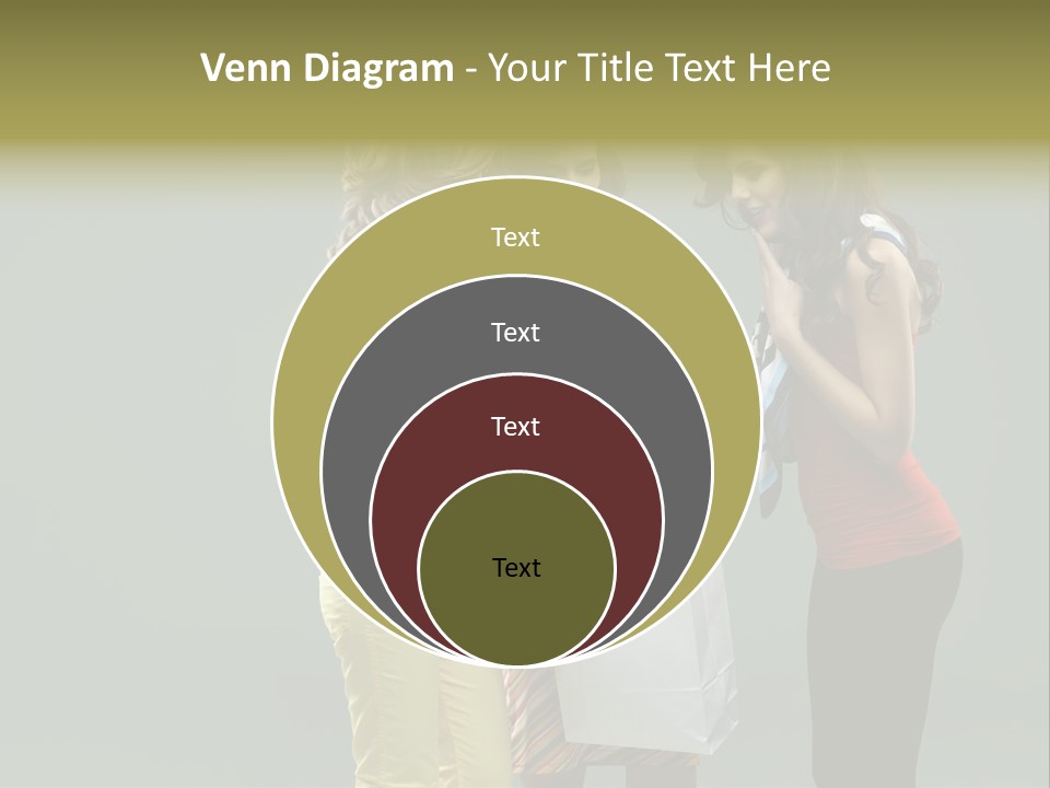 Woman Adults Bag PowerPoint Template