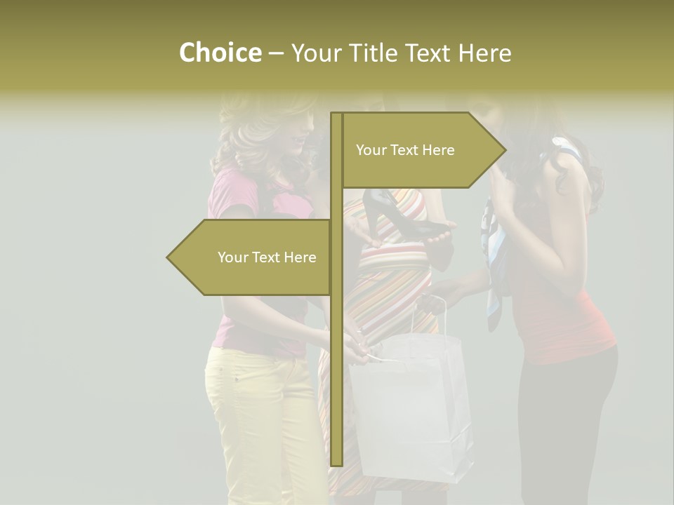 Woman Adults Bag PowerPoint Template