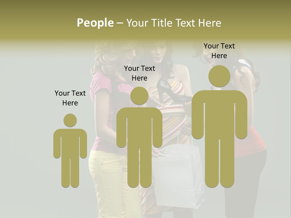 Woman Adults Bag PowerPoint Template