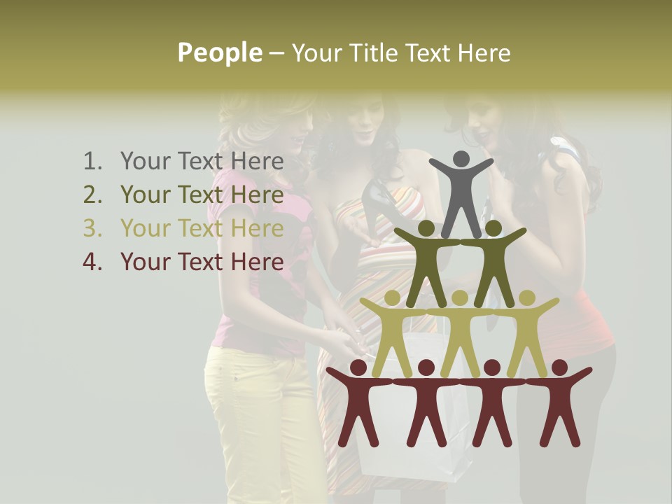 Woman Adults Bag PowerPoint Template