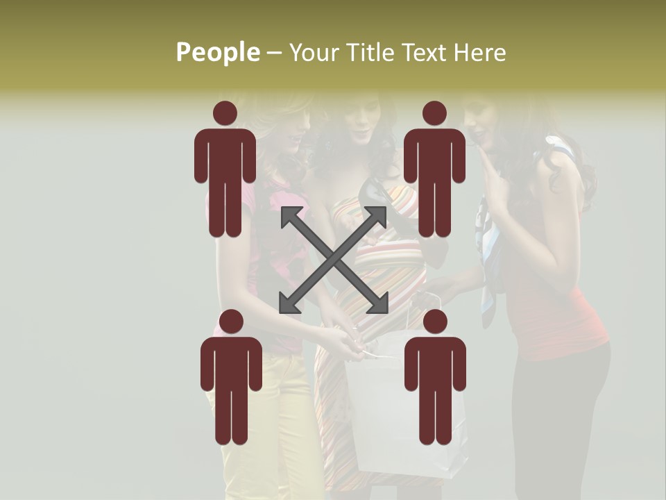 Woman Adults Bag PowerPoint Template