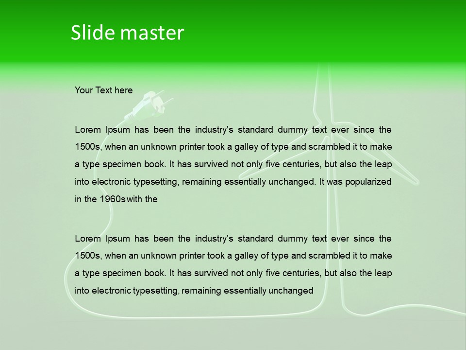 Resource Consumption Wind PowerPoint Template