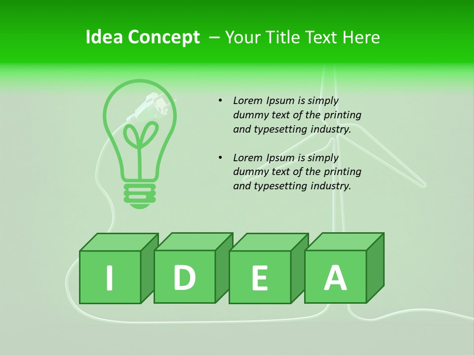 Resource Consumption Wind PowerPoint Template