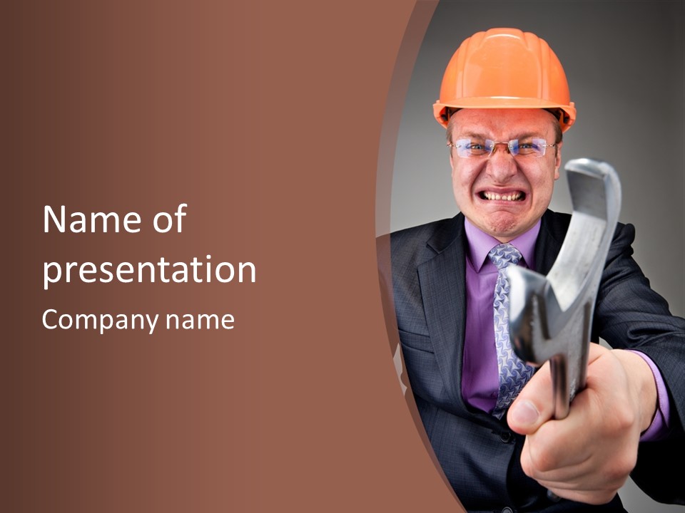 Worker Commercial Tool PowerPoint Template