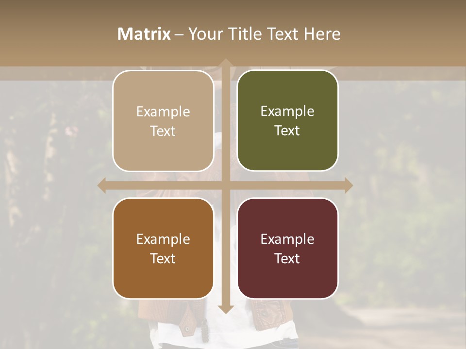 Adult Teenage Girls Park PowerPoint Template