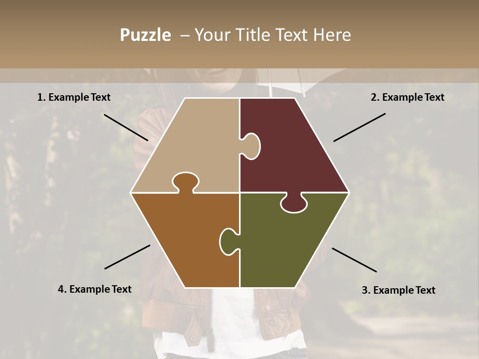 Adult Teenage Girls Park PowerPoint Template