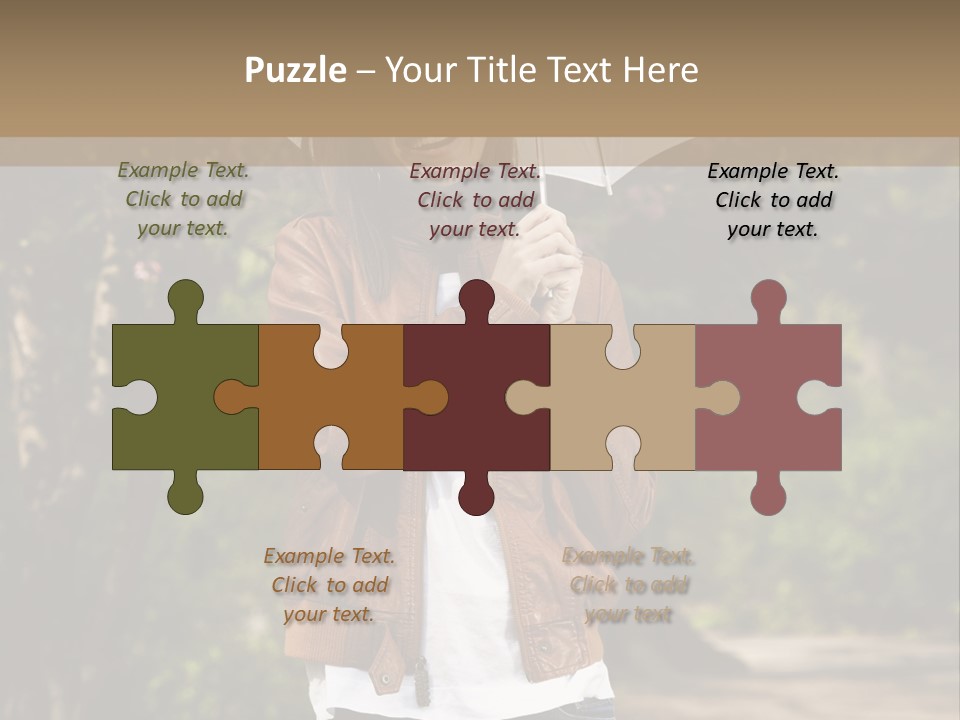 Adult Teenage Girls Park PowerPoint Template