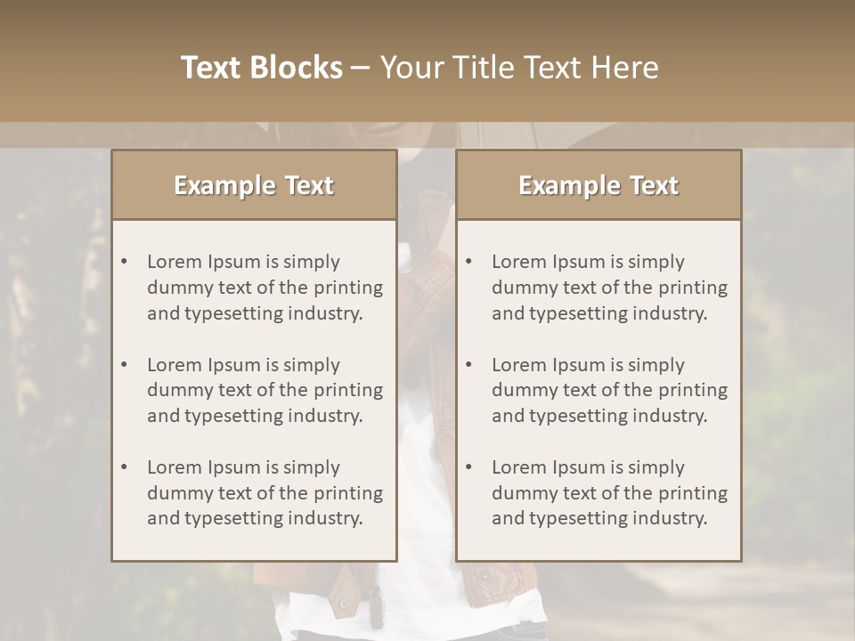 Adult Teenage Girls Park PowerPoint Template